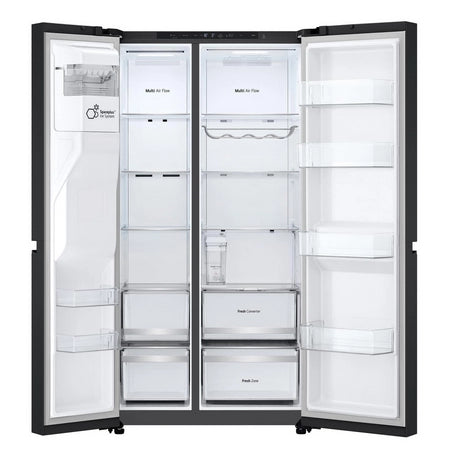 LG GSLE81EPBD 91.3cm 50/50 Frost Free American Fridge Freezer - Essence Matte Black