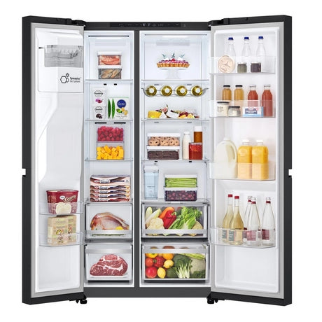 LG GSLE81EPBD 91.3cm 50/50 Frost Free American Fridge Freezer - Essence Matte Black
