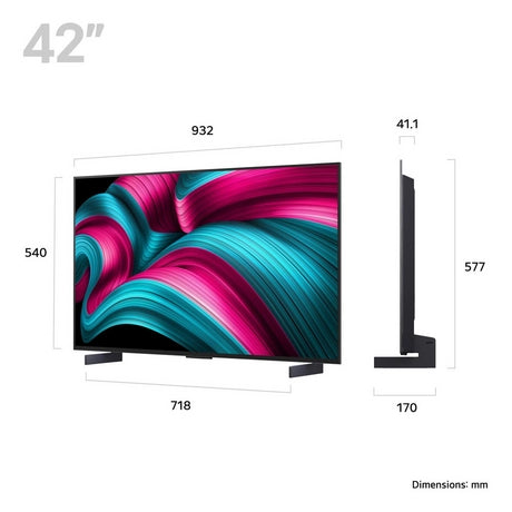 LG OLED42C55LA.AEK 42" 4K Ultra HD OLED evo AI C5 Smart TV