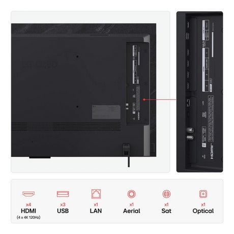 LG OLED42C55LA.AEK 42" 4K Ultra HD OLED evo AI C5 Smart TV