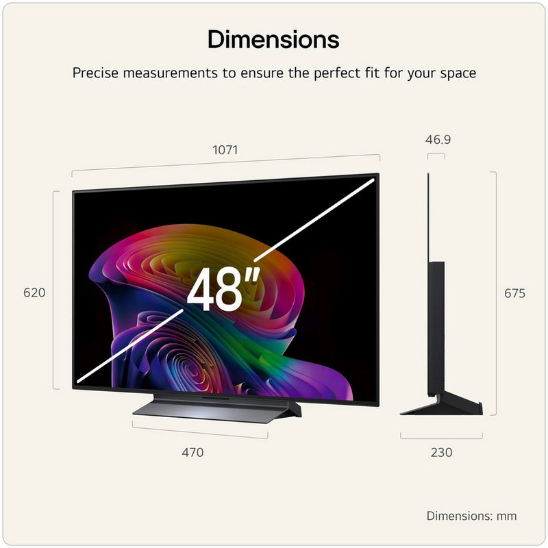 LG OLED48C66LB.AEK 48" 4K OLED evo AI Smart TV