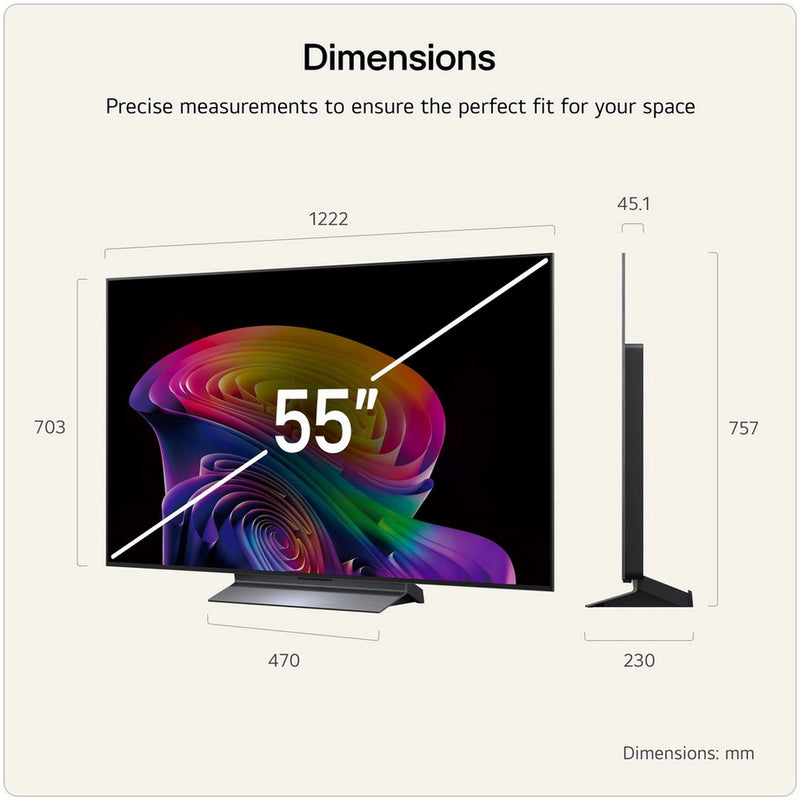 LG OLED55C66LB.AEK 55" 4K OLED evo AI Smart TV