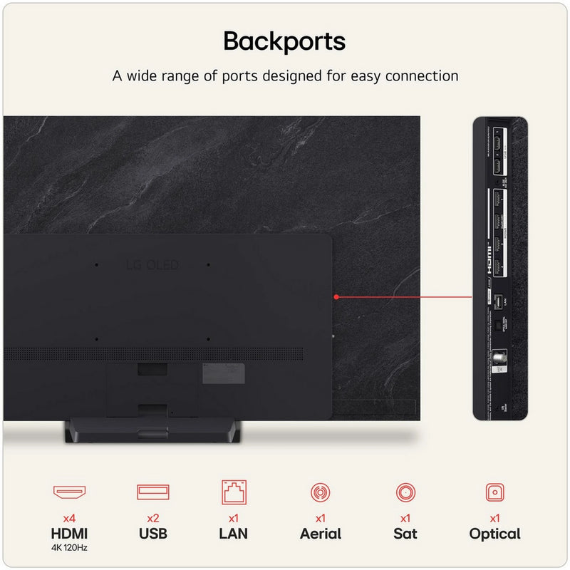 LG OLED65C66LB.AEK 65" 4K OLED evo AI Smart TV