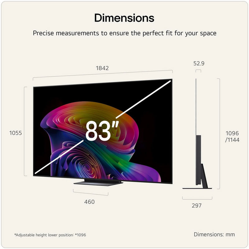 LG OLED83C64LA.AEK 83" 4K OLED evo AI Smart TV