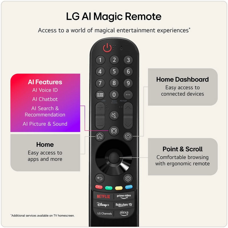 LG OLED83C64LA.AEK 83" 4K OLED evo AI Smart TV