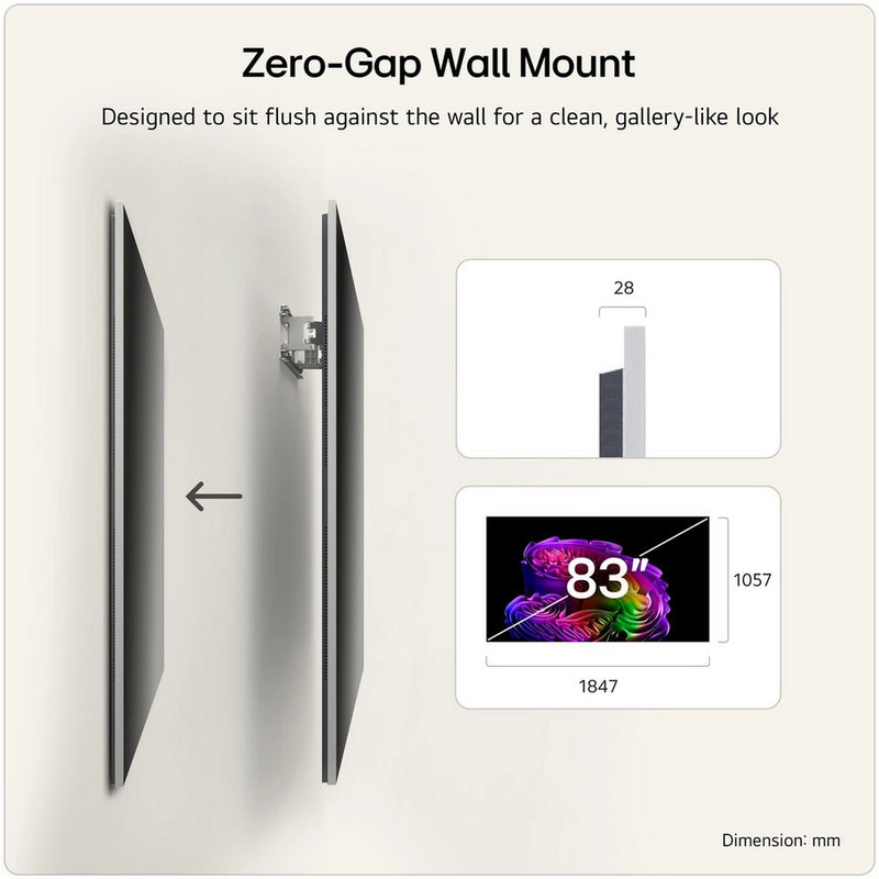LG OLED83G64LW.AEK 83" 4K OLED evo AI Wall mount version Smart TV