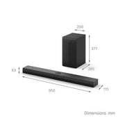 LG US70TY Wireless 3.1.1ch Soundbar & Subwoofer - Black - Bonus Superstore