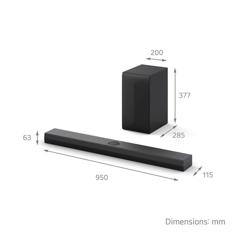 LG US70TY.AGBRLLK Wireless 3.1.1ch Soundbar & Subwoofer - Black - Bonus Superstore