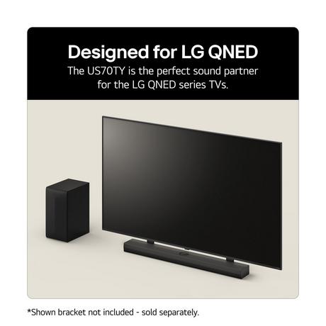 LG US70TY Wireless 3.1.1ch Soundbar & Subwoofer - Black - Bonus Superstore