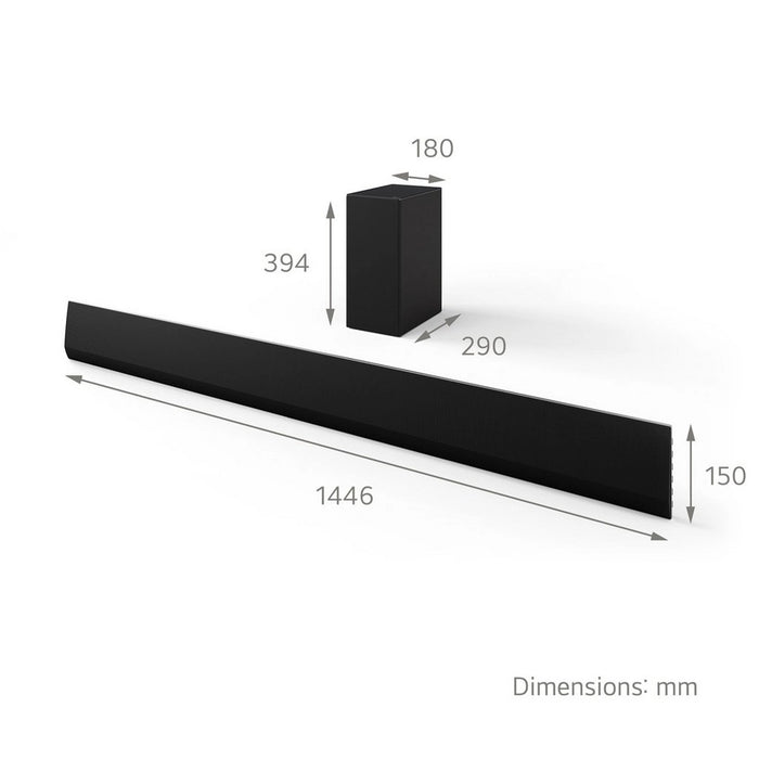 LG USG10TY.DGBRLLK Wireless3.1ch Soundbar & Subwoofer - Black