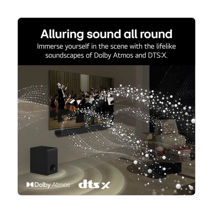 LG USG10TY.DGBRLLK Wireless3.1ch Soundbar & Subwoofer - Black