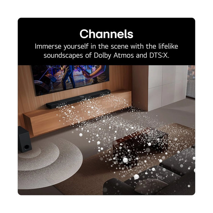 LG USG10TY.DGBRLLK Wireless3.1ch Soundbar & Subwoofer - Black