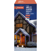Premier Multi Action 480 LED Cluster Christmas Lights 6.2M Multi Coloured - Bonus Superstore