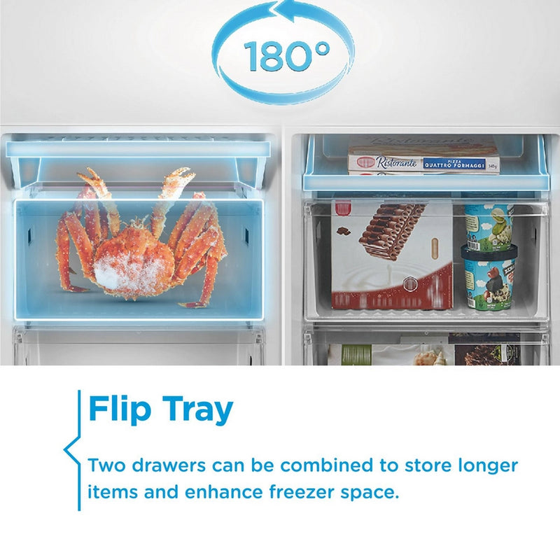 Midea MDRE379FGE01D 54cm 70/30 Built In Fridge Freezer - White