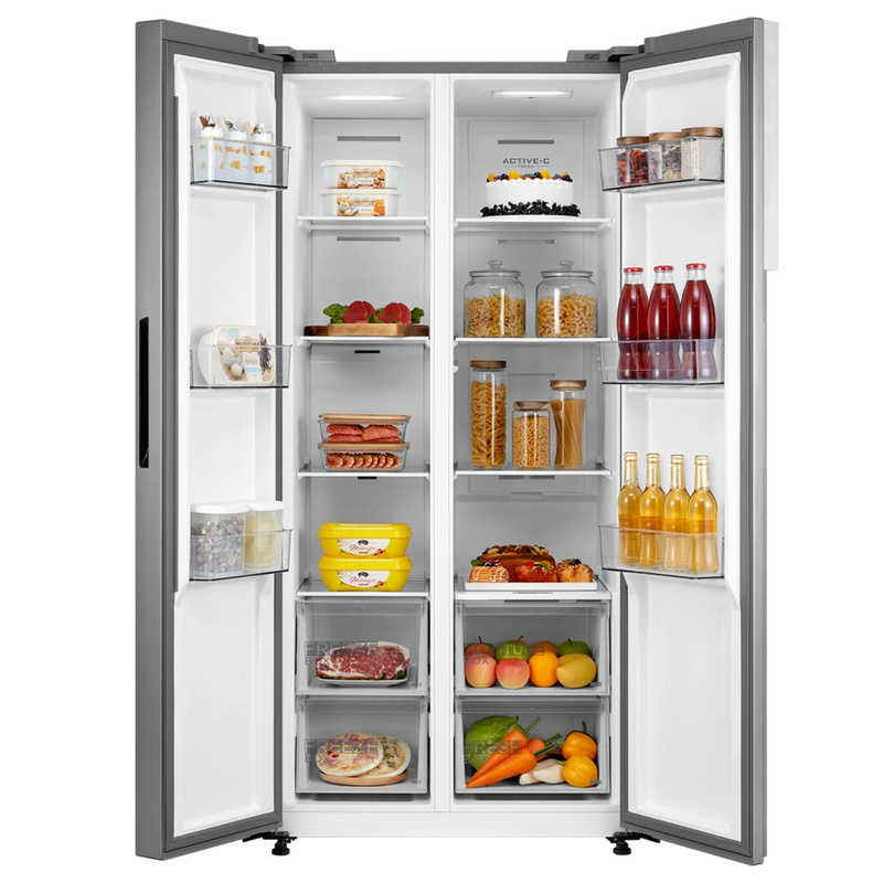 Midea MDRS619FIE46 83.5cm 460L Frost Free Fridge Freezer - Stainless Steel