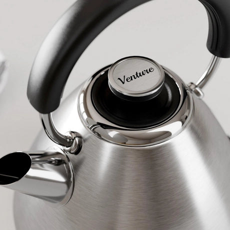 Morphy Richards 100130 1.5 Litres Venture Pyramid Rapid Boil Kettle - Brushed Stainless Steel