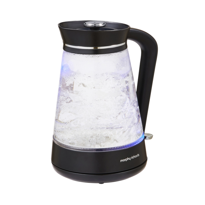 Morphy Richards 1.7 Litres Glass Jug Kettle - Black/Chrome/Clear