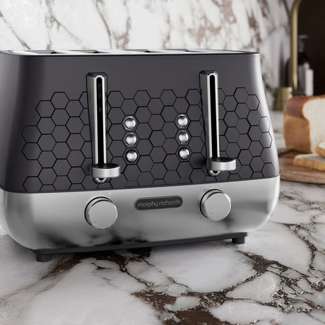Morphy Richards 243020 Cassini 4-Slice Toaster Moonless Night - Black