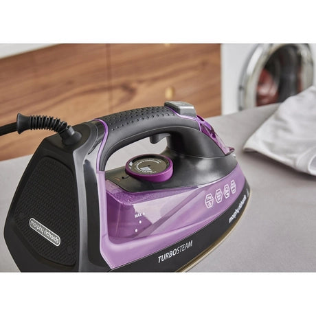 Morphy Richards 303140 Turbosteam 2800W Steam Iron - Purple - Bonus Superstore