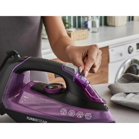 Morphy Richards 303140 Turbosteam 2800W Steam Iron - Purple - Bonus Superstore