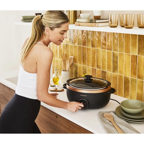 Morphy Richards 461016 Sear and Stew Slow Cooker 6.5L - Rose Gold
