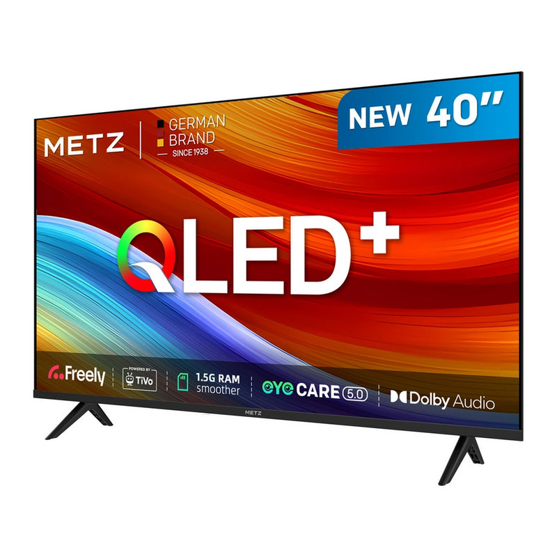 Metz 40MQH6800ZUK 40" HD Smart QLED TV with Freely Power by Tivo - Black