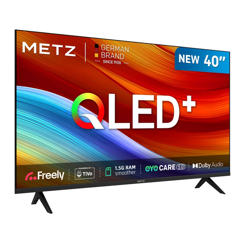Metz 40MQH6800ZUK 40" HD Smart QLED TV with Freely Power by Tivo - Black