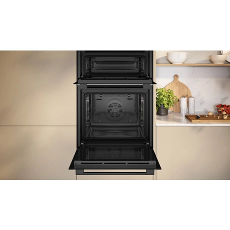 Neff U1ACE2AG3B 59.4cm Built In Electric Double Oven - Graphite Grey - Bonus Superstore