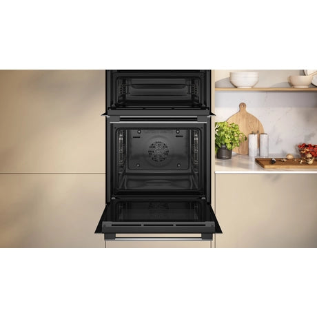 Neff U1ACE2AN3B 59.4cm Built In Electric Double Oven - Stainless Steel - Bonus Superstore