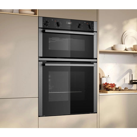 Neff U1ACE2AN3B 59.4cm Built In Electric Double Oven - Stainless Steel - Bonus Superstore