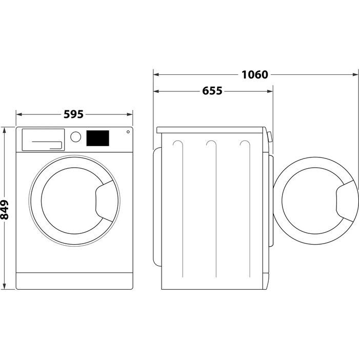 Hotpoint 8kg Crease Care Heat Pump Dryer NT M11 82SSK UK - Silver - Bonus Superstore