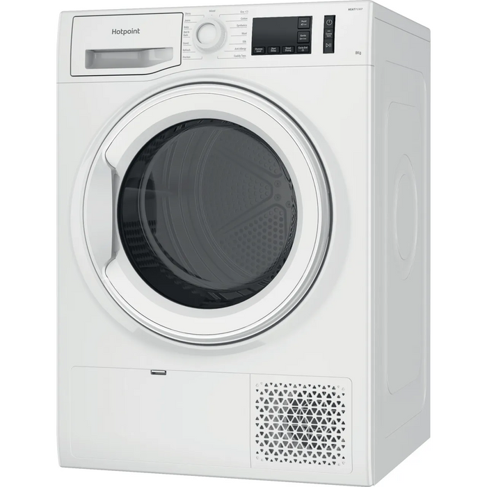 Hotpoint 8kg Crease Care Heat Pump Dryer NT M11 82 UK - White - Bonus Superstore