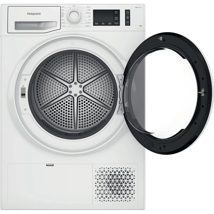 Hotpoint 8kg Crease Care Heat Pump Dryer NT M11 82 UK - White - Bonus Superstore