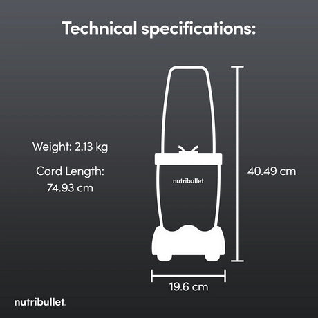 Nutribullet NB-201S McLaren Portable Blender - Grey