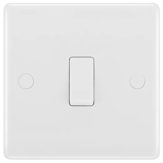 BG 812 Nexus White Moulded 20a 2 Way 1 Gang Switch