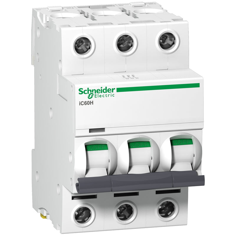 Schneider A9F53302 Acti9 iC60H 3P 2A B Miniature Circuit breaker