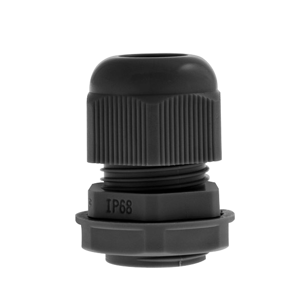 Unicrimp QCGM12BLK Black Nylon IP68 Cable Glands with Locknut and Washer 12mm (10 pack)