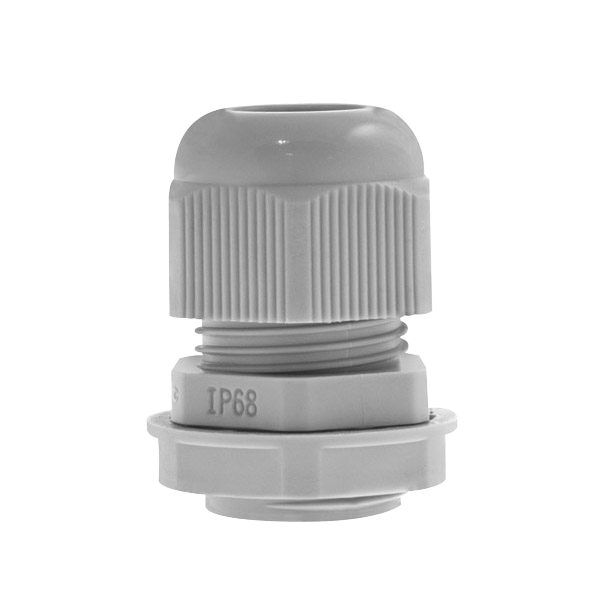 Unicrimp 20mm IP68 Compression Gland with Locknut Grey (Pack of 10)