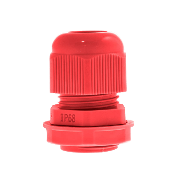 Unicrimp QCGM20RED Red Nylon Skintop IP68 Cable Glands with Locknut and Washer 20mm (10 pack)