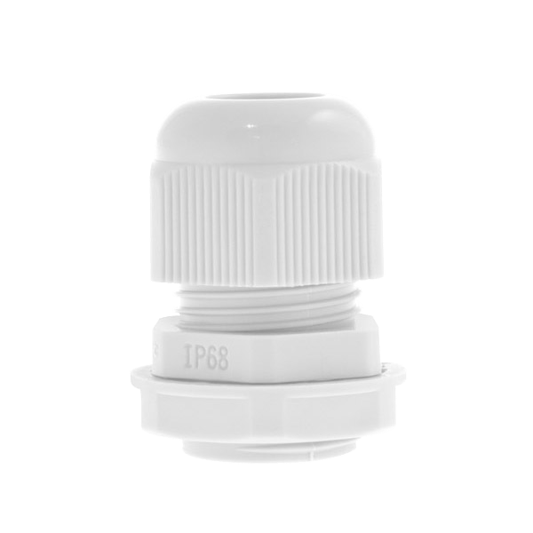 Unicrimp 25mm IP68 Compression Gland with Locknut White (Pack of 10)