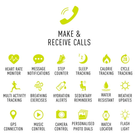 Reflex Active RA23-2170 Series 23 Black Smart Calling Watch - Black