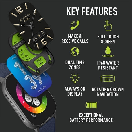 Reflex Active RA29-2182 Amoled Series 29 Smart Watch - Blue