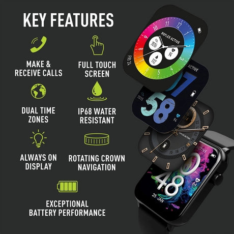 Reflex Active RA30-2186 Amoled Series 30 Smart Watch - Black