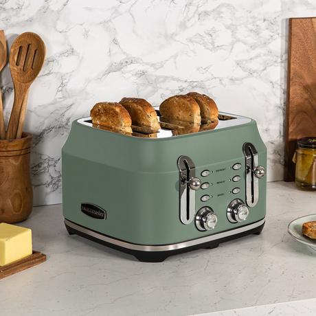 Rangemaster RMCL4S201MG 4 Slice Toaster - Mineral Green