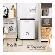 Russell Hobbs RHDH2002 20L Dehumidifier - White & Black - Bonus Superstore