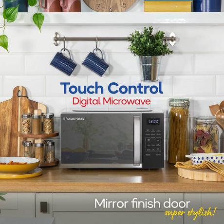 Russell Hobbs RHMT2045S 20 Litre Touch Control Digital Microwave - Silver - Bonus Superstore