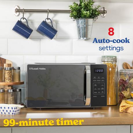 Russell Hobbs RHMT2045S 20 Litre Touch Control Digital Microwave - Silver - Bonus Superstore