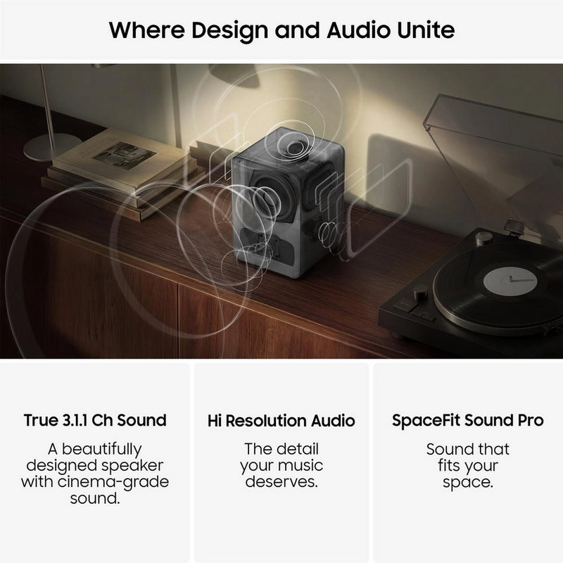 Samsung HW-LS70H/XU Multi-Directional Music Studio 7 WiFi-Bluetooth Wireless Speaker - Black