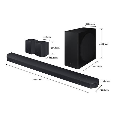 Samsung HW-Q930D/XU 9.1.4ch Soundbar with Wireless Subwoofer & Rear Speakers - Black