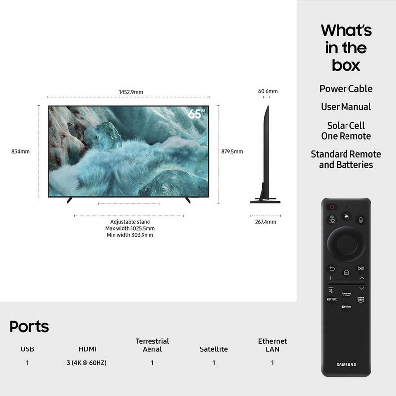 Samsung QE65Q7F2AUXXU 65" 4K QLED AI Smart TV